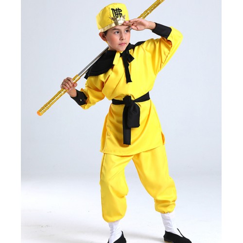 Boys Xi You JI Wu kong Monkey King film drama Cosplay costume Monkey King performance Costumes for kids 